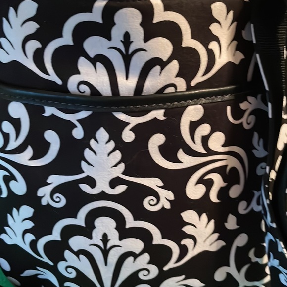 Brand new Thirty- one purse. Black and white swirl design. Several zippers. - Picture 3 of 6